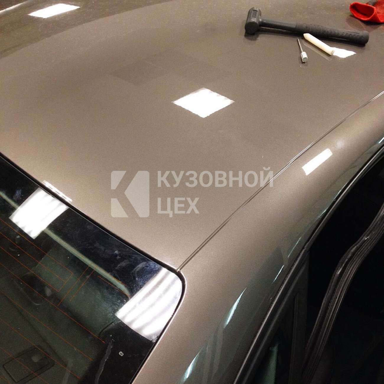 Ремонт сколов крыши автомобиля
